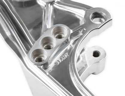 Low-Mount LS Accessory Drive Bracket Driver's Side P/S & Alt Bracket Polished for Applications Without A/C or Using Factory A/C Bracket Holley