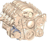 Low-Mount LS Drive System (A/C) w/ Sanden SD7 Compressor - Passenger's Side 20-160