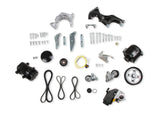 Low-Mount LS Complete Accessory Drive System (alt, P/S & A/C) Polished Finish Includes SD7 A/C Compressor, Alternator, P/S Pump, Tensioner, Belt, & Pulleys Holley