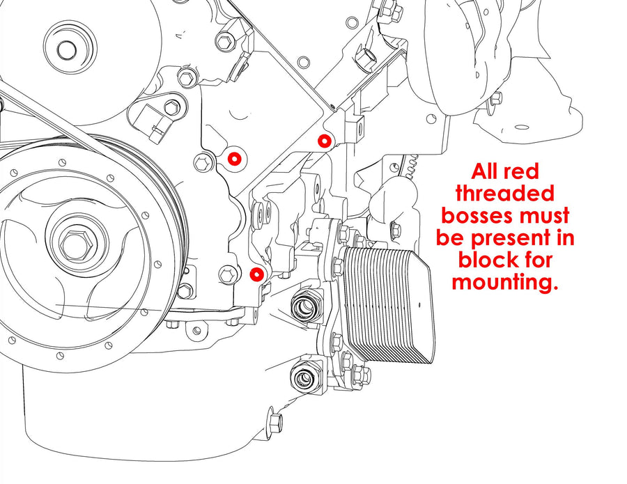 Mid LSA Accessory Drive Bracket Kit Alternator Black Small Block Chevrolet Gen III/iv LSA Holley