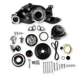 Premium Mid-Mount Race Accessory System-Black Finish LS Engine Drive Includes Alternator, Tensioner, SFI Certified Damper W/hard Anodized Billet Crank Pulley, Belt, & Pulleys Holley