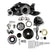 Premium Mid-Mount Race Accessory System-Black Finish LS Engine Drive Includes Alternator, Tensioner, SFI Certified Damper W/hard Anodized Billet Crank Pulley, Belt, & Pulleys Holley