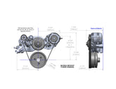 Premium Mid-Mount Race Accessory System-Black Finish LS Engine Drive Includes Alternator, Tensioner, SFI Certified Damper W/hard Anodized Billet Crank Pulley, Belt, & Pulleys Holley