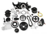 Premium Black Mid-Mount LS7 Complete Accessory System Dry Sump LS7 Engine Drive Includes SD7 A/C Compressor, Alternator, P/S Pump, Tensioner, SFI Certified Damper W/hard Anodized Billet Crank Pulley, Belt, & Pulleys Fits Dry Sump Engines Holley