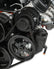 Premium Black Mid-Mount LS7 Complete Accessory System Dry Sump LS7 Engine Drive Includes SD7 A/C Compressor, Alternator, P/S Pump, Tensioner, SFI Certified Damper W/hard Anodized Billet Crank Pulley, Belt, & Pulleys Fits Dry Sump Engines Holley