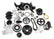 Premium Mid-Mount Complete Accessory System SFI Certified Damper Black Complete GM Gen V LT Accessory Drive System W/ Alt, P/S, A/C, Water Pump, SFI Certified Damper W/hard Anodized Billet Crank Pulley, Belts, and Crankshaft Damper Holley