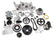 Premium Mid-Mount Complete Accessory System Gen V LT Engines SFI Certified Damper Natural Complete GM Gen V LT Accessory Drive System W/ Alt, P/S, A/C, Water Pump W/hard Anodized Billet Crank Pulley, Belts, and Crankshaft Damper Holley