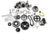 Premium Mid-Mount Race Accessory System Natural Fits Gen V LT Engine Includes Alternator, P/S Pump, Tensioner, SFI Certified Damper W/hard Anodized Billet Crank Pulley, Belt, & Pulleys Holley