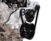 Premium Mid-Mount Race Accessory System Polished Finish Fits Gen V LT Engine Includes Alternator, P/S Pump, Tensioner, SFI Certified Damper W/hard Anodized Billet Crank Pulley, Belt, & Pulleys Holley