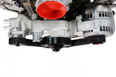 Premium Mid-Mount Race Accessory System Polished Finish Fits Gen V LT Engine Includes Alternator, P/S Pump, Tensioner, SFI Certified Damper W/hard Anodized Billet Crank Pulley, Belt, & Pulleys Holley