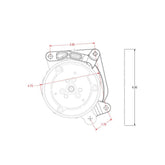 Low Mount A/C Brackets for the Gen 5 LT4/LT1 Dry Sump Engines Clear Aluminum Finish Holley