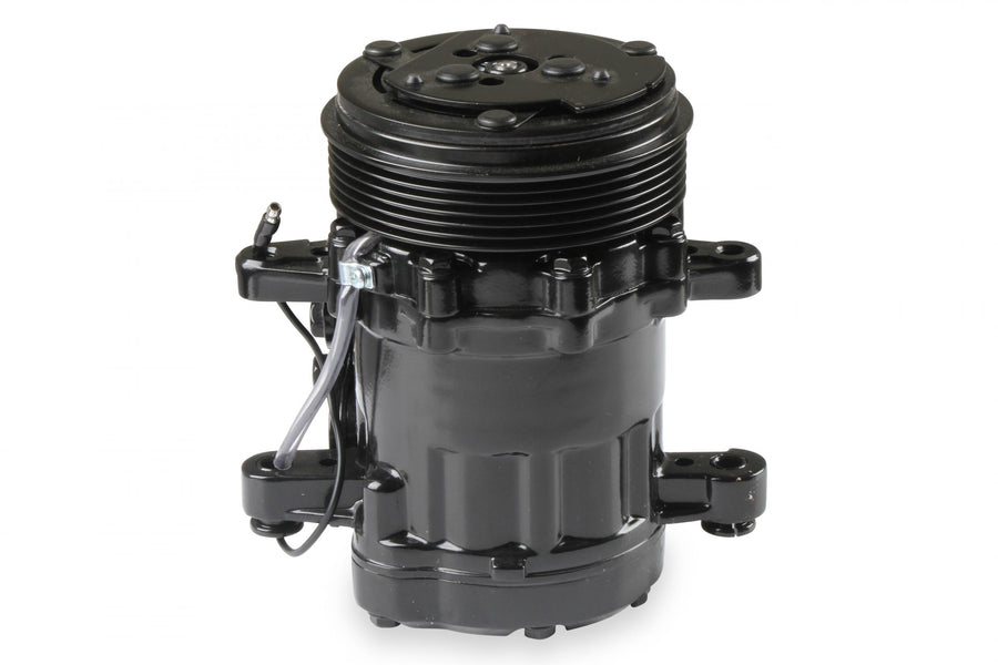 Premium Mid-Mount Complete Accessory System -GM Gen V LT4 Dry Sump Engines Complete GM Gen V LT4 Accessory Drive System W/ Alt, P/S, A/C, Water Pump, Belts, and Hardware Black Finish Holley