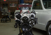 Small Block Chevy Mid Mount Complete Accessory System Small Block Chevy Mid Mount Complete Accessory System  Natural Finish Holley