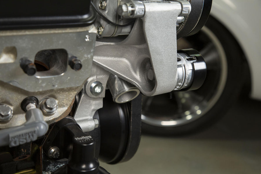 Small Block Chevy Mid Mount Complete Accessory System Small Block Chevy Mid Mount Complete Accessory System  Natural Finish Holley