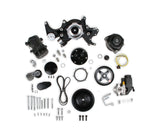 Small Block Chevy Mid-Mount Complete Accessory System- Black Finish 20-240BK