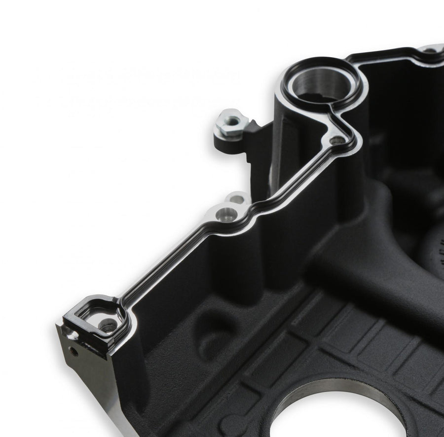 Black Mid-Mount Complete Accessory System Gen III Hemi Engine Non VVT Fits 2003-2008 5.7L & 2005-2010 6.1L Engines -Black Finish Factory Style Damper Holley