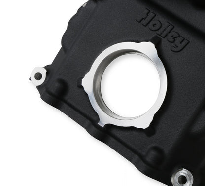 Black Mid-Mount Complete Accessory System Gen III Hemi Engine Non VVT Fits 2003-2008 5.7L & 2005-2010 6.1L Engines -Black Finish Factory Style Damper Holley