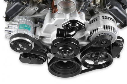 Mid-Mount Complete Accessory System Gen III Hemi Engine Non VVT Fits 2003-2008 5.7L & 2005-2010 6.1L Engines Natural Cast Finish Factory Style Damper Holley