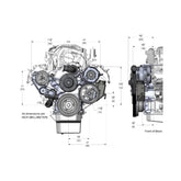 Mid-Mount Complete Accessory System Gen III Hemi Engine VVT Fits 2009 & Up 5.7L & 2011 & Up 6.4L Engines Natural Cast Finish Factory Style Damper Holley