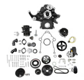 Premium Black Mid-Mount Complete Accessory System Gen III Hemi Engine Non VVT Fits 2003-2008 5.7L & 2005-2010 6.1L Engines Black Finish SFI Certified Damper with Billet Aluminum Pulley Holley