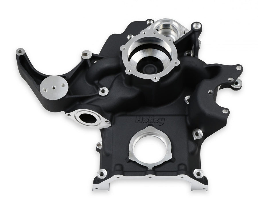 Premium Black Mid-Mount Complete Accessory System Gen III Hemi Engine Non VVT Fits 2003-2008 5.7L & 2005-2010 6.1L Engines Black Finish SFI Certified Damper with Billet Aluminum Pulley Holley