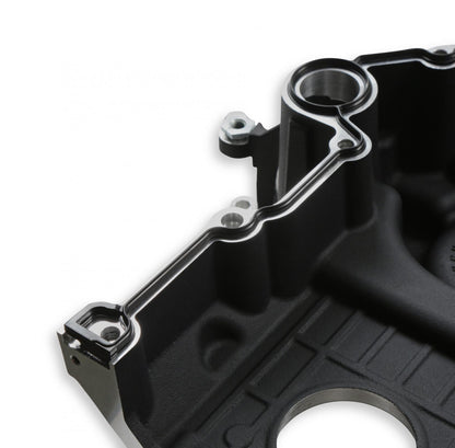 Premium Black Mid-Mount Complete Accessory System Gen III Hemi Engine Non VVT Fits 2003-2008 5.7L & 2005-2010 6.1L Engines Black Finish SFI Certified Damper with Billet Aluminum Pulley Holley
