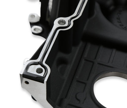 Premium Black Mid-Mount Complete Accessory System Gen III Hemi Engine Non VVT Fits 2003-2008 5.7L & 2005-2010 6.1L Engines Black Finish SFI Certified Damper with Billet Aluminum Pulley Holley