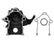 Premium Black Mid-Mount Complete Accessory System Gen III Hemi Engine VVT Fits 2009 & Up 5.7L & 2011 & Up 6.4L Engines Black Finish SFI Certified Damper with Billet Aluminum Pulley Holley