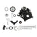 Godzilla High-Mount Accessory Drive OE Oiling System Base Kit Black Fits Ford 7.3L Godzilla Includes Timing Cover/coolant Manifold, Water Pump, and Alternator Bracket Holley