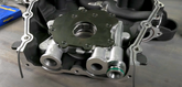 Godzilla High-Mount Accessory Drive with Swap Oil Pan and Pump Base Kit Fits Ford 7.3L Godzilla Includes Timing Cover/coolant Manifold, Water Pump, Oil Pump, and Oil Pan Holley