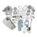 Godzilla High-Mount Accessory Drive F100 Swap Complete Natural Fits Ford 7.3L Godzilla Includes Timing Cover/coolant Manifold, SD7 A/C Compressor, Alternator, P/S Pump, Tensioner, Water Pump, Belt & Pulleys, Oil Pump, and Oil Pan Holley