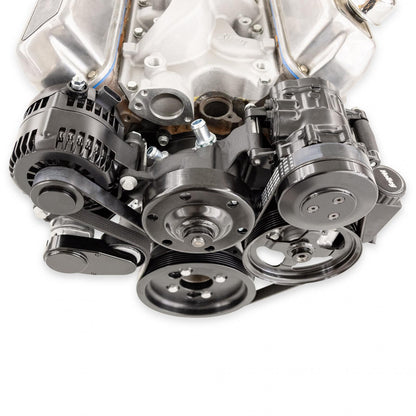 Small Block Ford Mid Mount Complete Accessory System Small Block Ford Mid Mount Complete Accessory Drive Black Finish Holley