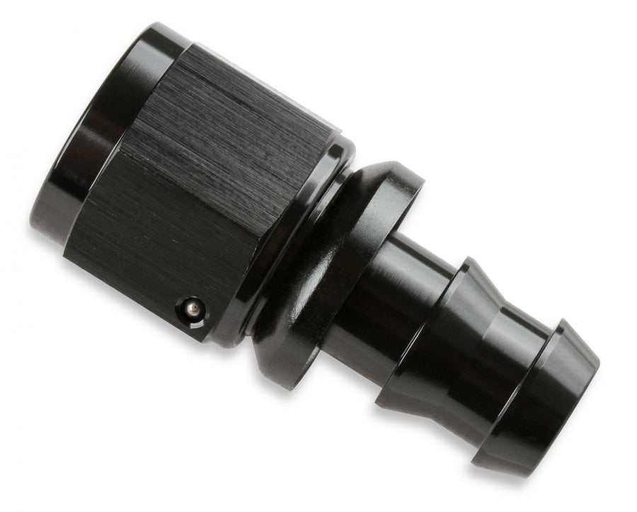 Straight Push-On Hose Ends -6 AN Black Satin Anodized Finish Mr Gasket