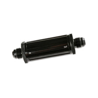 Male Fuel Filter -6 AN 30 Micron Black Fuel Filter with Sintered Bronze Element, AN -6 Male Ends, 30 Micron, Black Anodized Mr Gasket