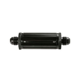 Male Fuel Filter -6 AN 30 Micron Black Fuel Filter with Sintered Bronze Element, AN -6 Male Ends, 30 Micron, Black Anodized Mr Gasket