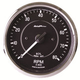 AutoMeter Traditional incandescent lighting illuminates around the perimeter of the dial 201004