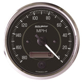 AutoMeter Traditional incandescent lighting illuminates around the perimeter of the dial 201013