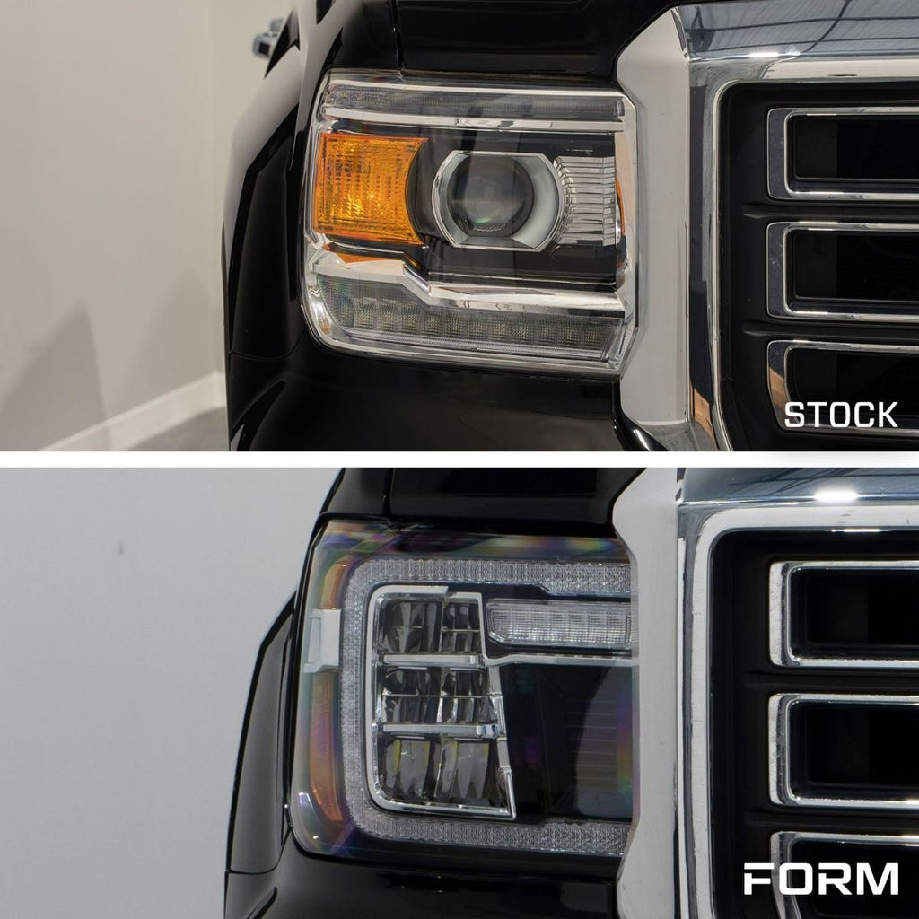 Form Lighting 2014-2018 GMC Sierra 1500 Sequential LED Reflector Headlights (pair) FL0011