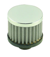 Chrome Valve Cover Breather Push On Style Open Element Fits Valve Covers with a 1.22 Inch O.D. Hole Mr Gasket