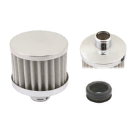 Chrome Valve Cover Breather Push On Style Fits Valve Covers with a 1.22 Inch O.D. Hole Mr Gasket