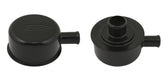 Valve Cover Breather Push-on style with breather tube flat black Mr Gasket