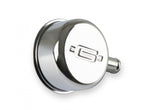 Valve Cover Breather with Logo Push-on style with breather tube chrome Mr Gasket