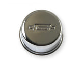 Valve Cover Breather Push-On style Chrome with Logo Mr Gasket