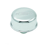 Valve Cover Breather Push-On style Chrome with Logo Mr Gasket