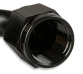 Push-On Hose Ends -6 AN 90 Degree Black Satin Anodized Finish Mr Gasket