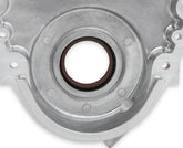 Cast Aluminum Timing Chain Cover Vortec/small Block Chevy Cast Aluminum Timing Chain Cover W/crank Sensor Provision Natural Finish Holley
