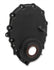 Cast Aluminum Timing Chain Cover Vortec/small Block Chevy Cast Aluminum Timing Chain Cover W/crank Sensor Provision Black Finish Holley