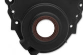 Cast Aluminum Timing Chain Cover Vortec/small Block Chevy Cast Aluminum Timing Chain Cover W/crank Sensor Provision Black Finish Holley