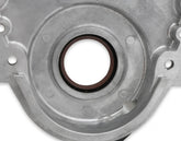 Cast Aluminum Timing Chain Cover Vortec/small Block Chevy Cast Aluminum Timing Chain Cover W/crank Sensor Provision Black Finish Holley