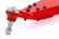 Red Aluminum Control Arms | 2" Forward Offset | Polaris Ranger XP 1000 